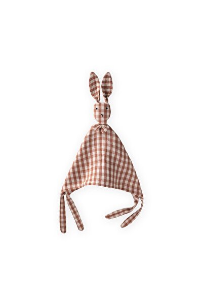 Cigit Tavşan Müslin Uyku Arkadaşı (Yıkanmıştır) 40X40 cm Kahve Ekose