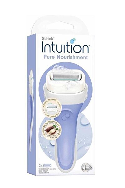 INTUITION شفرات حلاقة نقية مغذية للنساء مع زبدة الكاكاو العضوية