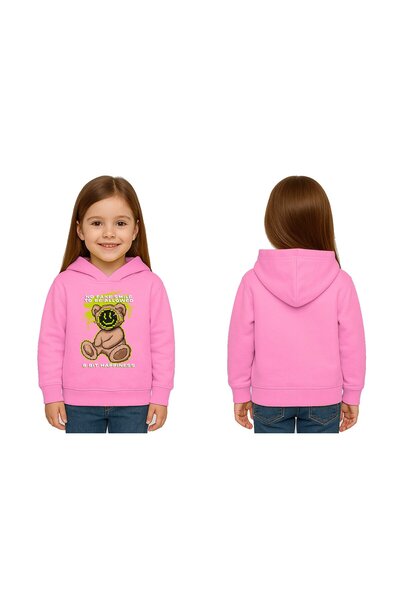 SEDİRLİ Unisex Teddy Bear Bear Printed Children's Swaetshirt Hooded 3 Thread ...