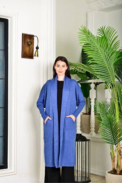 Cannes Navy Blue Color Long Cardigan