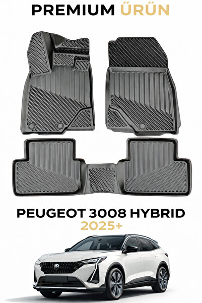 Black Gold Peugeot 3008 Plug-in Hybrid 2025+ Uyumlu 3D Oto Paspas