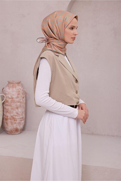 Belli Geometric Pattern Silk Scarf 4215D (Twill) Baby Blue - 58