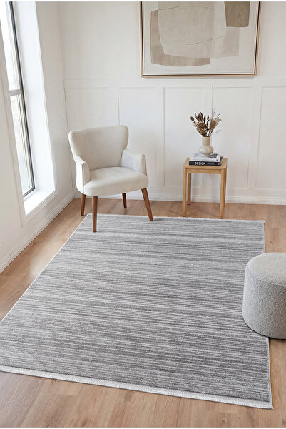 HÜNKAR HALI İstanbul Dokuma Modern Desenli %100 Polyester Çok Amaçlı Halı / Gri