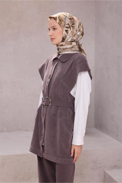 Belli ОБ'ЄКТ ДИЗАЙН ШОВКОВИЙ ШАРФ 4216D (TWILL) БЕЖЕВИЙ - 84