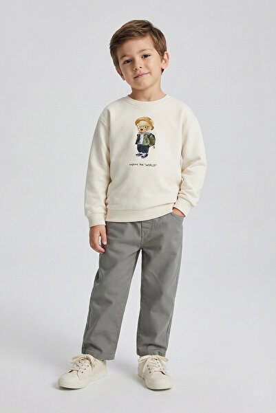 Dmb بنطلون جبردين مريح للأولاد بخصر مطاطي