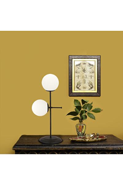 HubRom GUNAY 3577-2M-BLL Μαύρη Επιτραπέζια Λάμπα 27x67 εκ. 2xE27 Μέγ. 60W