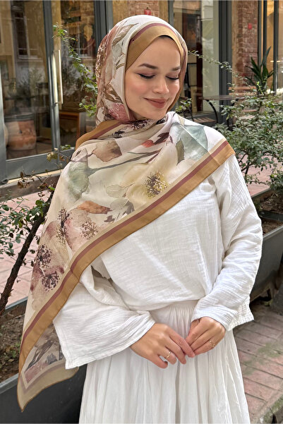 CUOCA LOUNGE Floral Çiçek Desenli Soft Pamuk Şal