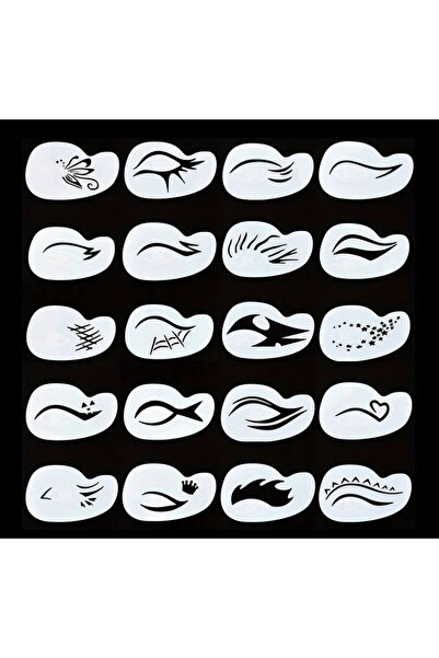 Beauty Box Set de șabloane pentru modelarea sprâncenelor – 20 de modele pentr...