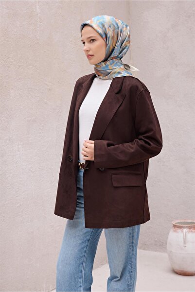 Belli İndigo Çiçek Desen %100 Twill İpek Eşarp 4217 - 83