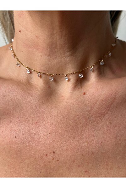 Rossetto Atelier قلادة صغيرة من الفولاذ المقاوم للصدأ على شكل حجر