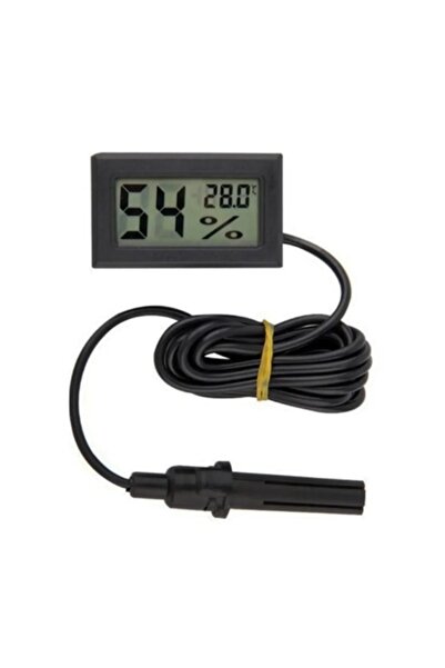 QBR Home Problu Dijital Isı ve Nem Ölçer Termometre Higrometre Siyah (oda, ar...