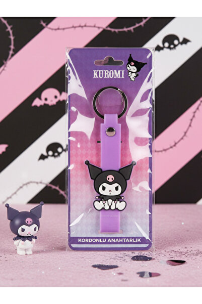 GiFi Breloc cu ornament pentru geantă din silicon cu licență Kuromi și Hello Kitty