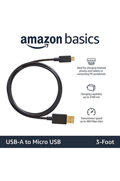 Amazon basics USB 2.0 A to Micro-B Cable