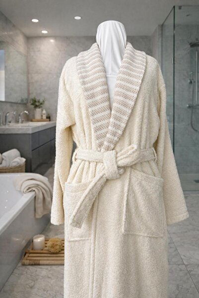 GOLDROOM Natural 100% Cotton Bathrobe. (50*90 Hand Towel with Gift)