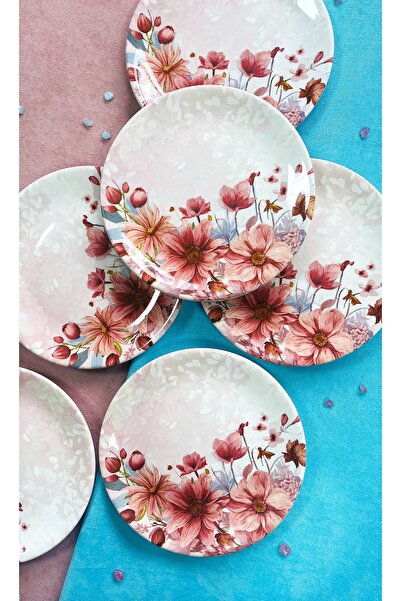 ers erbaşlar Heybeli̇ 6 Piece Luxury Dessert Plate Set