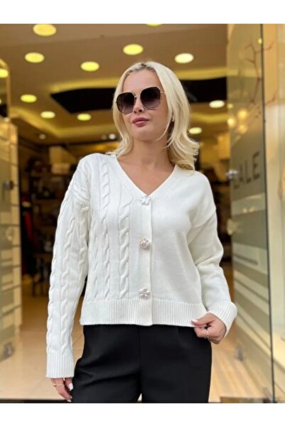 Unique KNOTTON DETAILED KNITWEAR CARDIGAN