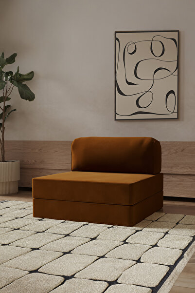 Modalife Legoom Yatak Olabilen Tekli Turuncu Berjer , Geniş Oturumlu Yumuşak ...