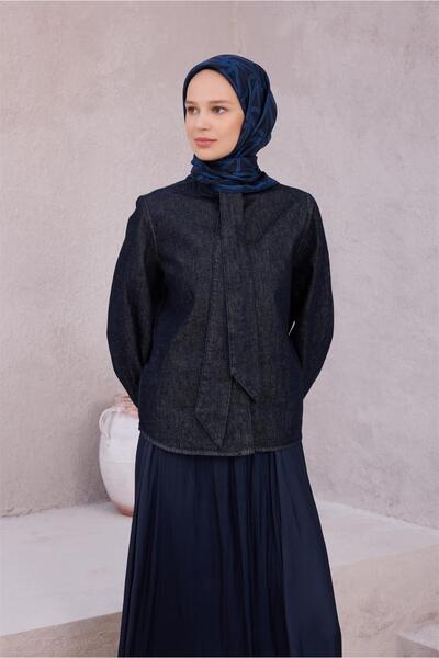 Belli ГЕОМЕТРИЧНИЙ ВІЗЕРУНОК ШОВКОВИЙ ШАРФ 4221D (TWILL) СИНІЙ - 56