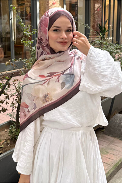 CUOCA LOUNGE Floral Çiçek Desenli Soft Pamuk Şal