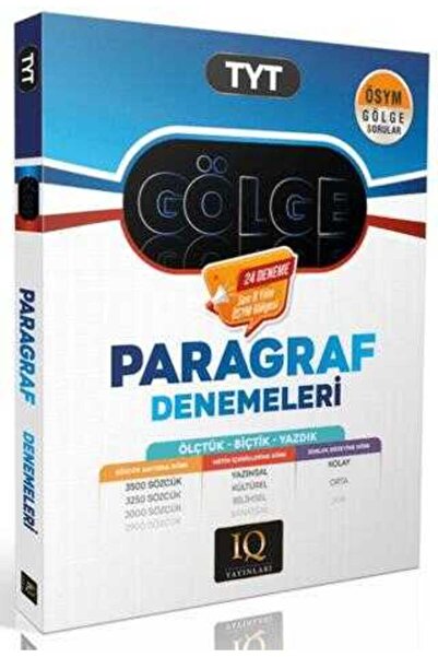 IQ YAYINLARI Iq TYT Gölge Paragraf Branş Denemeleri