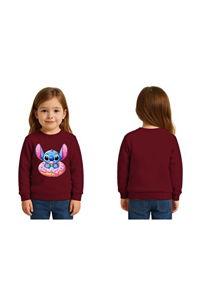 SEDİRLİ سويت شيرت للأطفال من الجنسين من ستيتش مطبوع بثلاثة خيوط