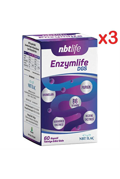 NBT Enzymlife Dgs Supplement Food 60 Capsules 3 Pieces