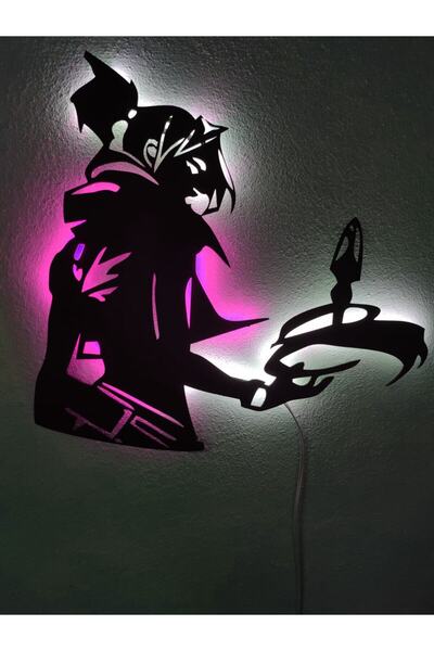 Çığ Tasarım Valo Jett Led Işıklı Ahşap Tablo Gamer Tablo Gamer Ledli Tablo