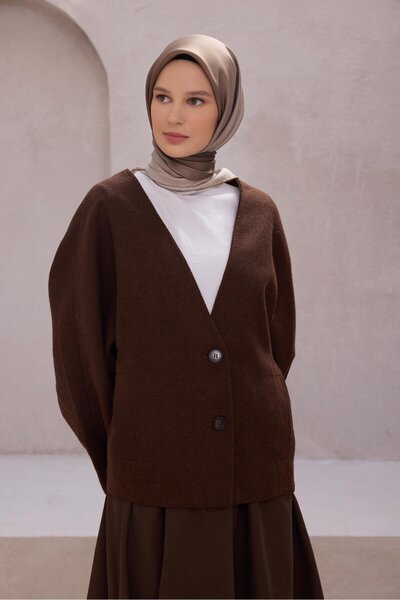 Belli DEGRADE DESEN İPEK EŞARP 4224D (TWILL) VİZON - 32