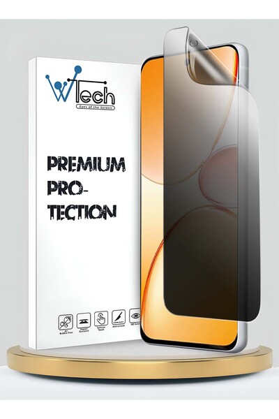 Wtech فيلم حماية شفاف رقيق ومرن مضاد للتجسس من الهيدروجيل لهاتف Realme C85 Pr...