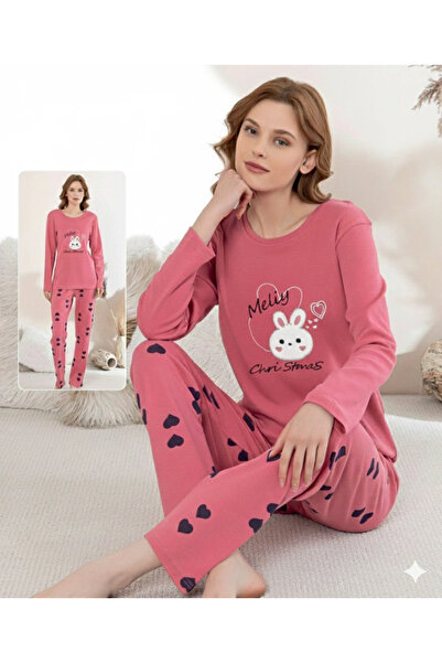 BOYRAZ 0353 Set de pijamale pentru femei bumbac moale cu mâneci lungi