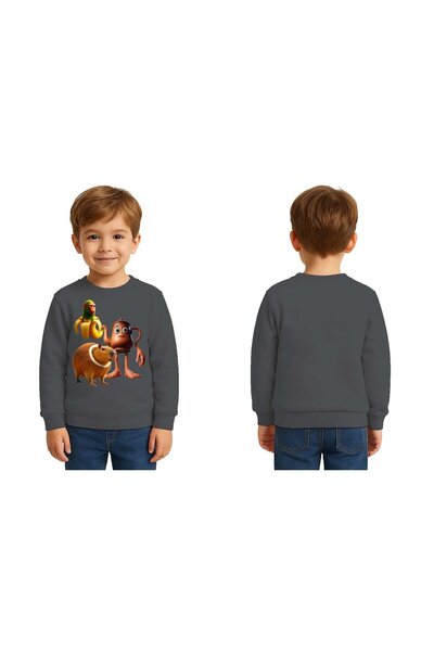 SEDİRLİ Unisex Braınrot cu imprimeu Copii Swae tricou 3 fire cu borduri