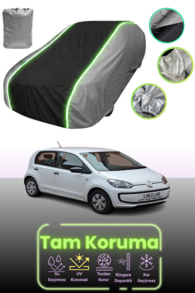 Dokaca Neo رمادي.أسود.رمادي نيون قماش مجدّل فولكس فاجن e-Up! غطاء حماية متواف...