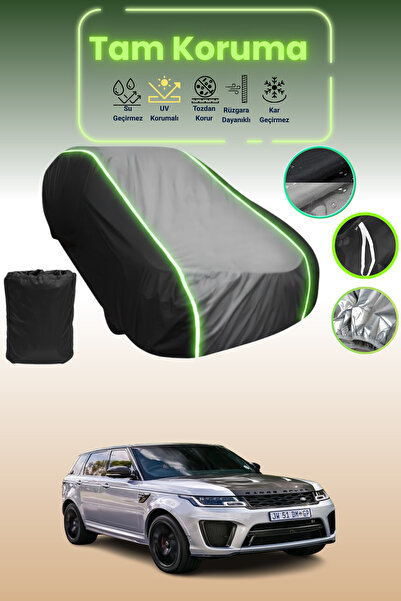 Dokaca Neo غطاء حماية متوافق مع سيارة لاند روفر رينج روفر سبورت Svr 2017 - 2021 باللون الأسود_الرمادي_الأسود النيون قماش مجدّل