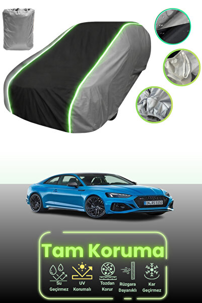 Dokaca Neo غطاء حماية للسيارة باللون الرمادي والأسود والرمادي النيون قماش مجد...