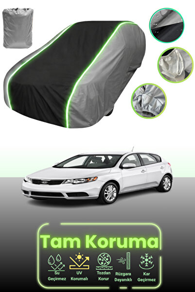 Dokaca Neo غطاء حماية للسيارة باللون الرمادي والأسود والرمادي النيون قماش مجد...