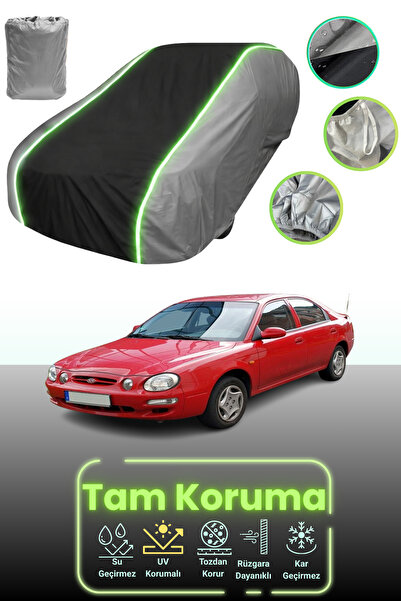 Dokaca Neo غطاء حماية للسيارة باللون الرمادي والأسود والرمادي النيون قماش مجد...