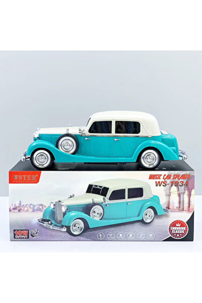 Zen Store BLUE 10W Retro Classic Car Design Wireless Desktop Party BT Bluetooth TWS TF Portable USB Speaker