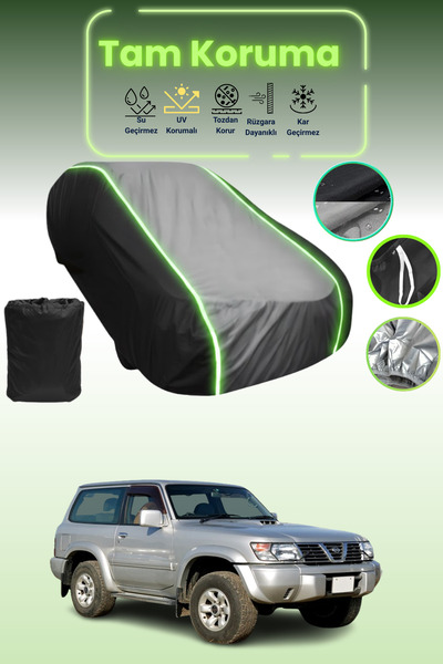 Dokaca Neo غطاء حماية متوافق مع سيارة نيسان سفاري قماش مجدّل باللون الأسود_ال...