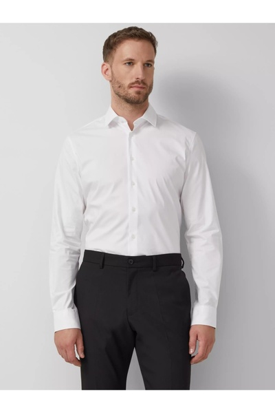 s.Oliver BLACK LABEL Cămașă bărbătească din amestec de bumbac, Croială croită...