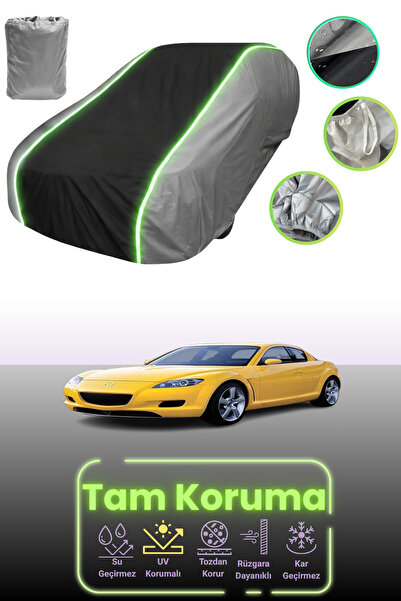 Dokaca Neo غطاء حماية للسيارة باللون الرمادي والأسود والرمادي النيون قماش مجد...