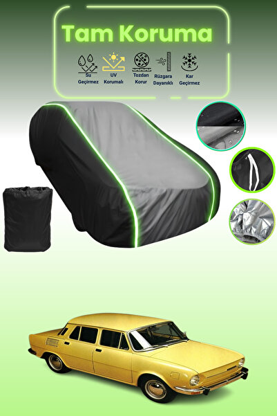 Dokaca Neo غطاء حماية متوافق مع سيارة سكودا 100/110 1969-1977 باللون الأسود_ا...