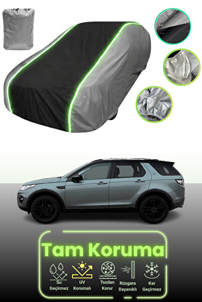 Dokaca Neo غطاء حماية متوافق مع لاند روفر ديسكفري سبورت 2014 - 2019 باللون الرمادي والأسود والرمادي النيون قماش مجدّل