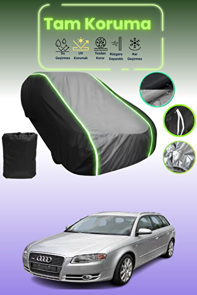Dokaca Neo غطاء حماية متوافق مع سيارة أودي A4 أفانت 2004 - 2007 باللون الأسود_الرمادي_الأسود النيون