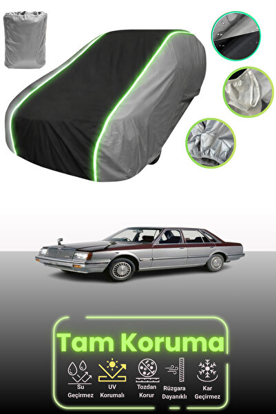 Dokaca Neo غطاء حماية للسيارة باللون الرمادي والأسود والرمادي النيون قماش مجدّل متوافق مع نيسان لوريل