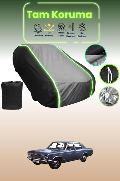 Dokaca Neo غطاء حماية متوافق مع سيارة أوبيل أدميرال بي باللون الأسود_الرمادي_الأسود نيون قماش مجدّل