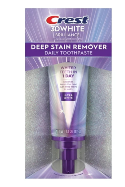 CREST 3D Brıllıance Deep Staın Remover Daıly Tootpaste Whıter Teeth ın 1 Day ...