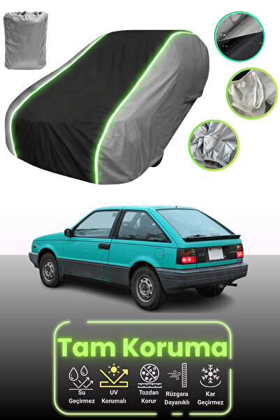 Dokaca Neo غطاء حماية للسيارة باللون الرمادي والأسود والرمادي النيون قماش مجد...