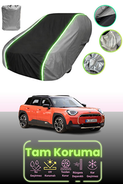 Dokaca Neo غطاء حماية للسيارة باللون الرمادي والأسود والرمادي النيون قماش مجد...