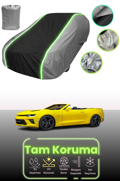 Dokaca Neo غطاء حماية للسيارة باللون الرمادي والأسود والرمادي النيون قماش مجد...