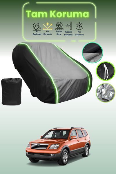 Dokaca Neo غطاء حماية متوافق مع سيارة كيا بوريجو 2009 - 2021 باللون الأسود_ال...